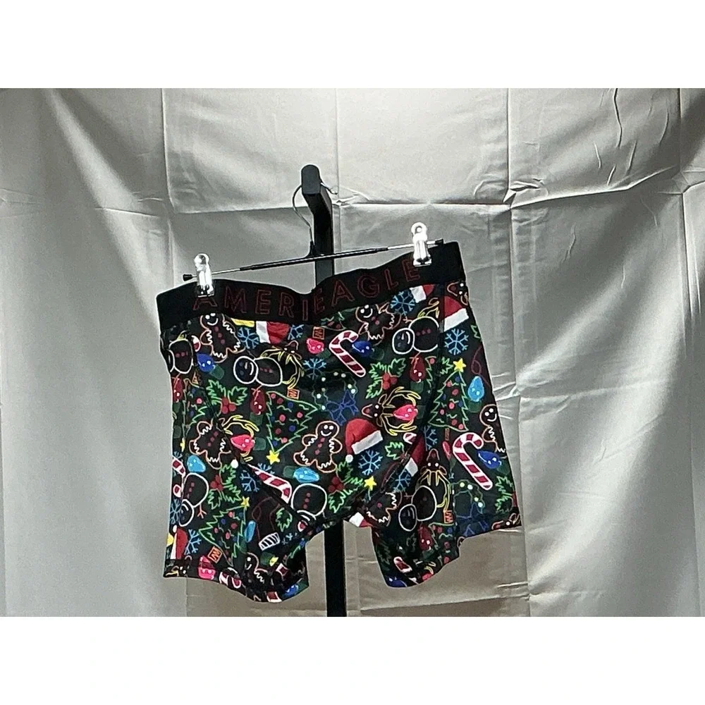 American Eagle Flex Men's M Boxer Briefs Christmas Holiday Gingerbread NWOT